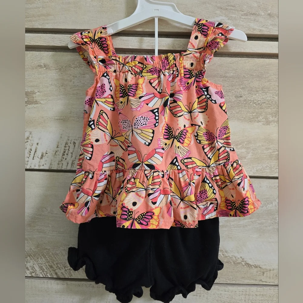 Gymboree Sleeveless Butterfly Print Top and Shorts Set